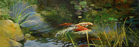 Original art for sale at UGallery.com | Beyond the Tall Grass by Onelio Marrero | $1,350 | oil painting | 14' h x 42' w | thumbnail 1