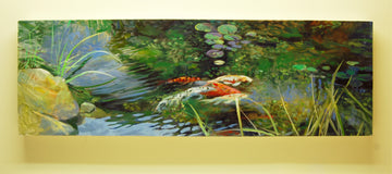 Original art for sale at UGallery.com | Beyond the Tall Grass by Onelio Marrero | $1,350 | oil painting | 14' h x 42' w | thumbnail 4