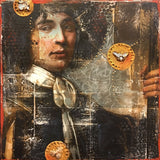 Original art for sale at UGallery.com | Big Bad Bee Lover by Darlene McElroy | $575 | mixed media artwork | 12' h x 12' w | thumbnail 1