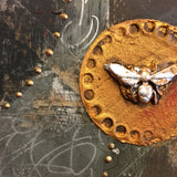 Original art for sale at UGallery.com | Big Bad Bee Lover by Darlene McElroy | $575 | mixed media artwork | 12' h x 12' w | thumbnail 4