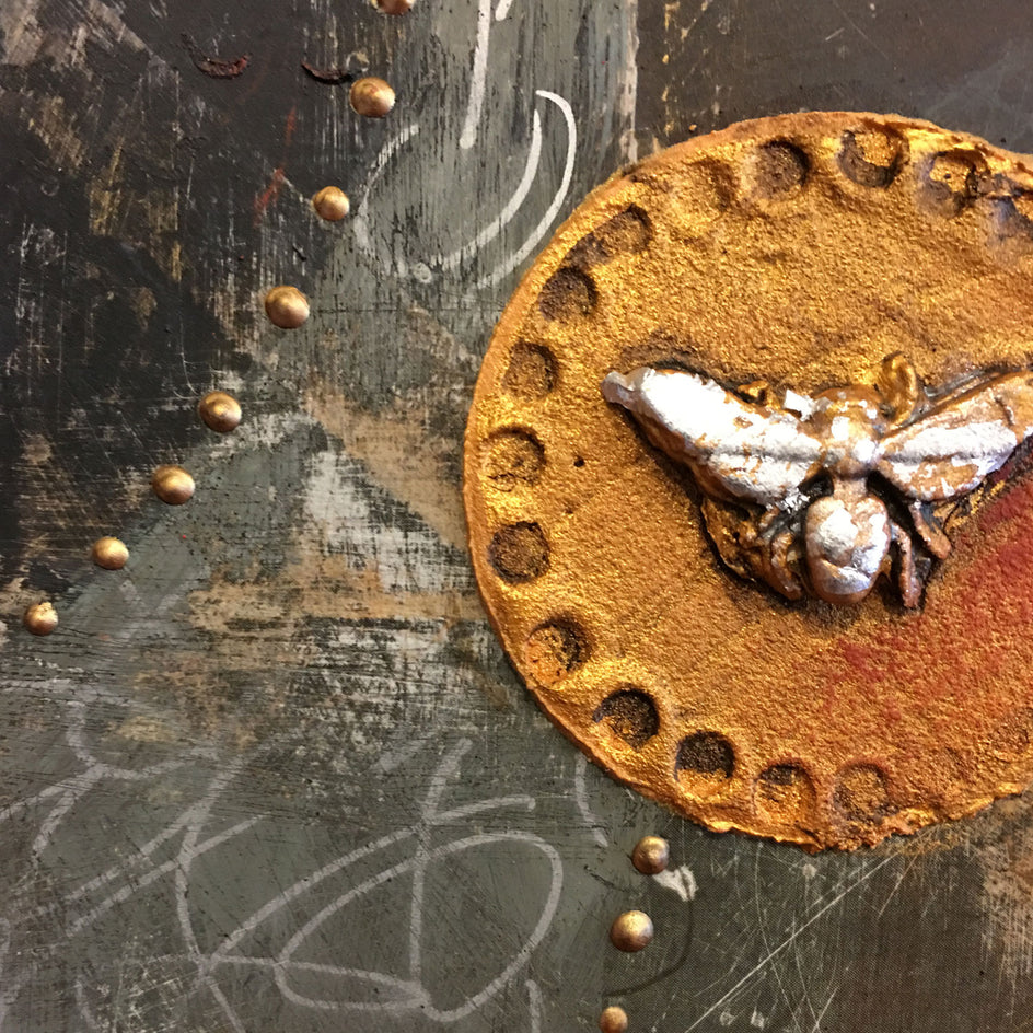 Big Bad Bee Lover by Darlene McElroy |  Closeup View of Artwork 