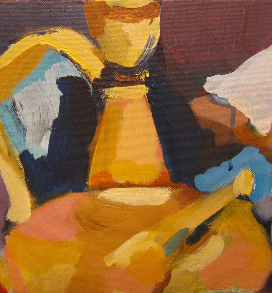 Modern Still Life Part I by Colette Wirz Nauke |  Closeup View of Artwork 