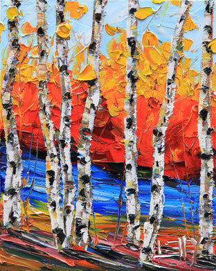 Original art for sale at UGallery.com | Simply Birch by Lisa Elley | $300 | oil painting | 10' h x 8' w | photo 1