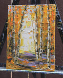 Original art for sale at UGallery.com | Fall in to Autumn by Lisa Elley | $300 | oil painting | 12' h x 9' w | thumbnail 3