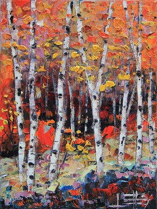 Original art for sale at UGallery.com | Benevolent Birch Study by Lisa Elley | $325 | oil painting | 12' h x 9' w | photo 1