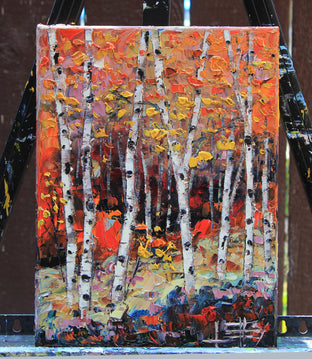 Original art for sale at UGallery.com | Benevolent Birch Study by Lisa Elley | $325 | oil painting | 12' h x 9' w | photo 3