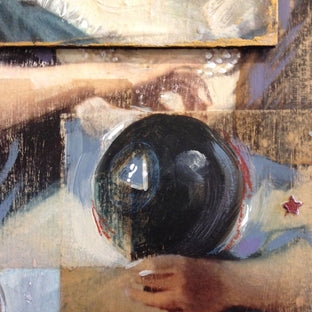 Original art for sale at UGallery.com | Black Magic Eight Ball by Darlene McElroy | $550 | mixed media artwork | 12' h x 12' w | photo 4