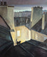 Original art for sale at UGallery.com | The Cat on a Roof by Bertrand Girard | $3,650 | acrylic painting | 47' h x 39' w | thumbnail 1