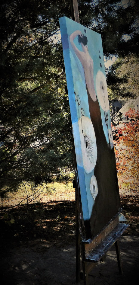 Black Dress by Mary Pratt |  Side View of Artwork 