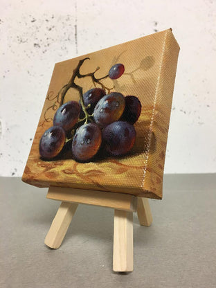 Original art for sale at UGallery.com | Black Grape by Nikolay Rizhankov | $75 | oil painting | 4' h x 4' w | photo 2
