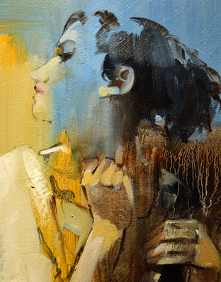 Original art for sale at UGallery.com | Blissful Awareness by Gary Leonard | $2,275 | oil painting | 30' h x 24' w | photo 4