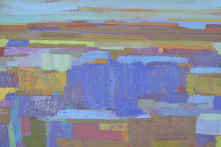 Original art for sale at UGallery.com | The Blue Fields and the Horizon by Srinivas Kathoju | $425 | oil painting | 12' h x 12' w | photo 2