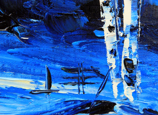 Blue Birches ll by Lisa Elley |  Context View of Artwork 