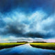 Original art for sale at UGallery.com | Blue Clouds Marsh by Nancy Hughes Miller | $1,400 | oil painting | 30' h x 30' w | thumbnail 1