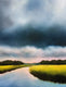 Original art for sale at UGallery.com | Blue Clouds Marsh by Nancy Hughes Miller | $1,400 | oil painting | 30' h x 30' w | thumbnail 4