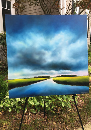 Blue Clouds Marsh by Nancy Hughes Miller |  Context View of Artwork 