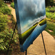 Original art for sale at UGallery.com | Blue Clouds Marsh by Nancy Hughes Miller | $1,400 | oil painting | 30' h x 30' w | thumbnail 2