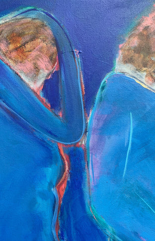 Original art for sale at UGallery.com | Blue Dance by Robin Okun | $1,150 | acrylic painting | 36' h x 24' w | photo 4