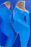 Original art for sale at UGallery.com | Blue Dance by Robin Okun | $1,150 | acrylic painting | 36' h x 24' w | thumbnail 1