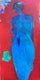 Original art for sale at UGallery.com | Blue Mermaid by Robin Okun | $2,000 | acrylic painting | 48' h x 24' w | thumbnail 1