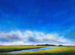 Original art for sale at UGallery.com | Blue Sky Marsh Creek by Nancy Hughes Miller | $3,100 | oil painting | 36' h x 48' w | thumbnail 1