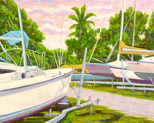 Original art for sale at UGallery.com | Sarasota Boat Yard by Fernando Soler | $675 | oil painting | 18' h x 24' w | photo 1