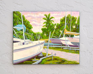 Original art for sale at UGallery.com | Sarasota Boat Yard by Fernando Soler | $675 | oil painting | 18' h x 24' w | photo 2