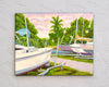 Original art for sale at UGallery.com | Sarasota Boat Yard by Fernando Soler | $675 | oil painting | 18' h x 24' w | thumbnail 2