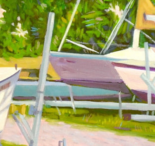 Original art for sale at UGallery.com | Sarasota Boat Yard by Fernando Soler | $675 | oil painting | 18' h x 24' w | photo 3
