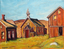 Original art for sale at UGallery.com | Bodie, California by Doug Cosbie | $250 | oil painting | 8' h x 10' w | thumbnail 1