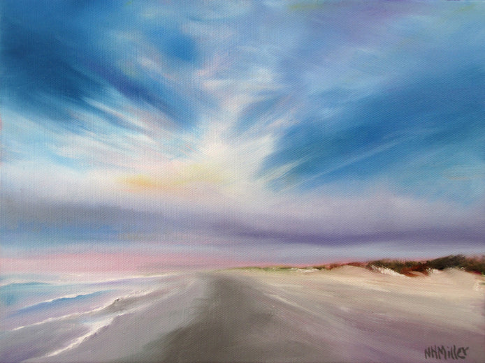 Breezy Beach Walk by Nancy Hughes Miller |  Artwork Main Image 