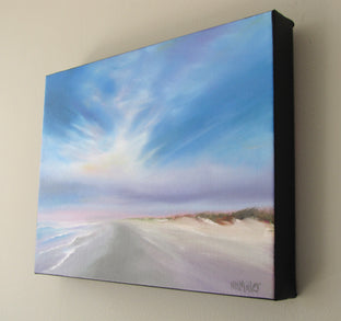 Breezy Beach Walk by Nancy Hughes Miller |  Side View of Artwork 