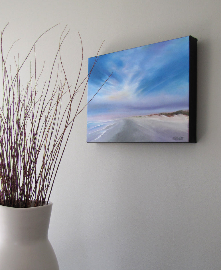 Breezy Beach Walk by Nancy Hughes Miller |  Context View of Artwork 