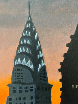 Original art for sale at UGallery.com | Chrysler Building at Sunset by Brian Callaghan | $1,175 | acrylic painting | 30' h x 24' w | photo 4