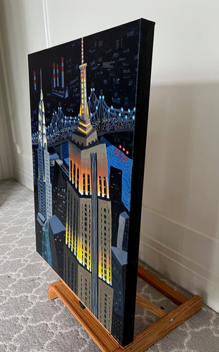 Original art for sale at UGallery.com | Empire & Chrysler by Brian Callaghan | $1,175 | acrylic painting | 30' h x 24' w | photo 2