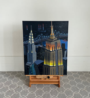 Original art for sale at UGallery.com | Empire & Chrysler by Brian Callaghan | $1,175 | acrylic painting | 30' h x 24' w | photo 3