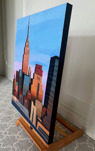 Original art for sale at UGallery.com | New Yorker and Empire State Building by Brian Callaghan | $1,175 | acrylic painting | 30' h x 24' w | photo 2