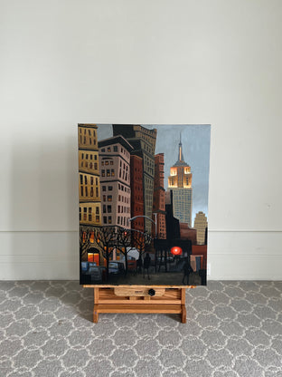 Original art for sale at UGallery.com | Street Scene & Empire State Building by Brian Callaghan | $1,175 | acrylic painting | 30' h x 24' w | photo 3