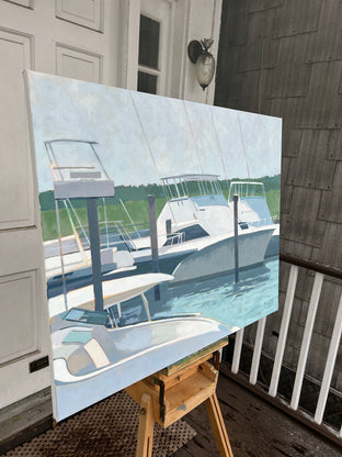 Original art for sale at UGallery.com | Boat Dock by Brian McCarty | $875 | oil painting | 24' h x 30' w | photo 2