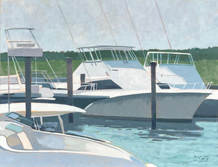 Original art for sale at UGallery.com | Boat Dock by Brian McCarty | $875 | oil painting | 24' h x 30' w | photo 1