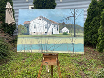 Original art for sale at UGallery.com | Country White House by Brian McCarty | $800 | oil painting | 24' h x 36' w | thumbnail 3
