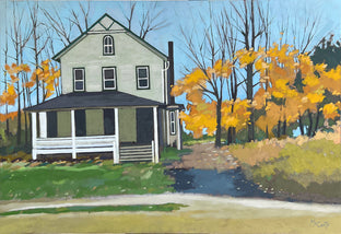 Original art for sale at UGallery.com | House in Fall by Brian McCarty | $1,000 | oil painting | 24' h x 36' w | photo 1