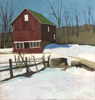 Original art for sale at UGallery.com | House in Winter by Brian McCarty | $550 | oil painting | 20' h x 20' w | photo 1