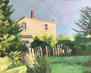 Original art for sale at UGallery.com | House with Gate by Brian McCarty | $575 | oil painting | 22' h x 28' w | photo 1