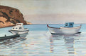 Original art for sale at UGallery.com | Two Boats by Brian McCarty | $800 | oil painting | 24' h x 36' w | thumbnail 1