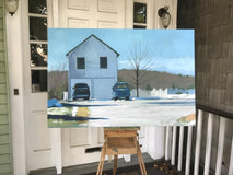Original art for sale at UGallery.com | Two Cars by Brian McCarty | $800 | oil painting | 24' h x 36' w | thumbnail 3