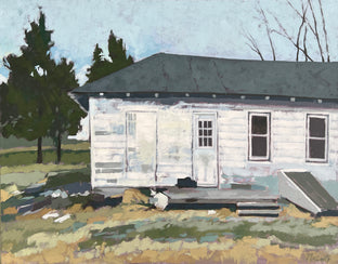 Original art for sale at UGallery.com | White Shed by Brian McCarty | $775 | oil painting | 22' h x 28' w | photo 1