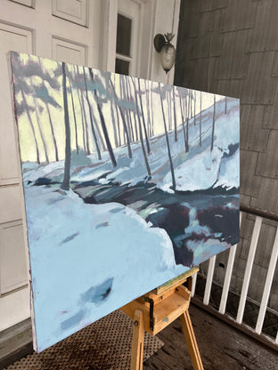 Winter River by Brian McCarty |  Side View of Artwork 