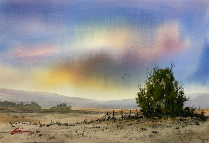 watercolor painting by Posey Gaines titled Bright Sunny Day