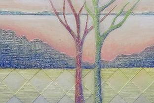 Original art for sale at UGallery.com | Standing Together by Brit J Oie | $750 | mixed media artwork | 20' h x 20' w | photo 4